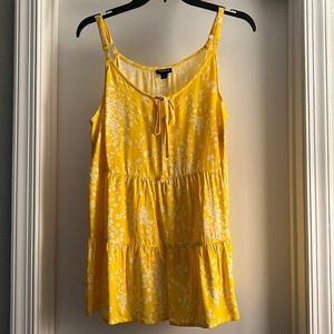 Yellow & white cami blouse